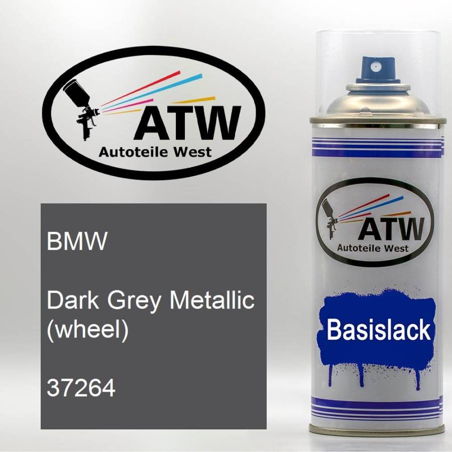 BMW, Dark Grey Metallic (wheel), 37264: 400ml Sprühdose, von ATW Autoteile West.